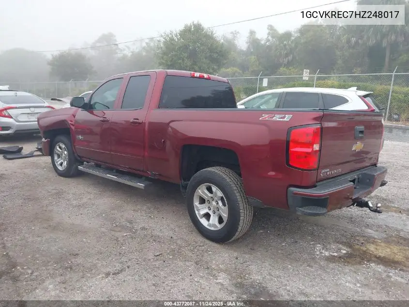 1GCVKREC7HZ248017 2017 Chevrolet Silverado 1500 2Lt