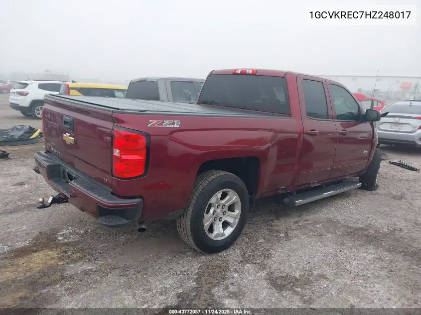 1GCVKREC7HZ248017 2017 Chevrolet Silverado 1500 2Lt