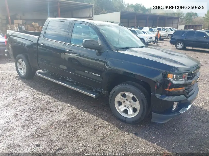 3GCUKREC0HG260635 2017 Chevrolet Silverado 1500 2Lt