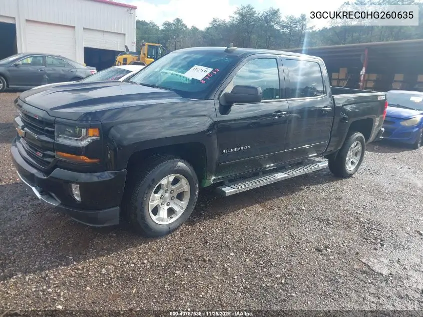 3GCUKREC0HG260635 2017 Chevrolet Silverado 1500 2Lt