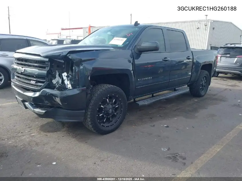 3GCUKREC1HG260188 2017 Chevrolet Silverado 1500 2Lt