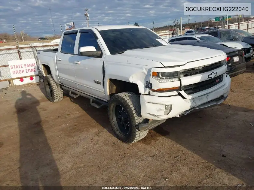 3GCUKRECXHG222040 2017 Chevrolet Silverado 1500 2Lt