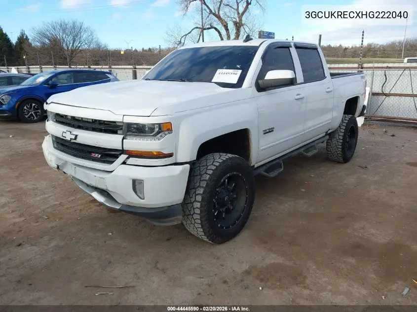 3GCUKRECXHG222040 2017 Chevrolet Silverado 1500 2Lt