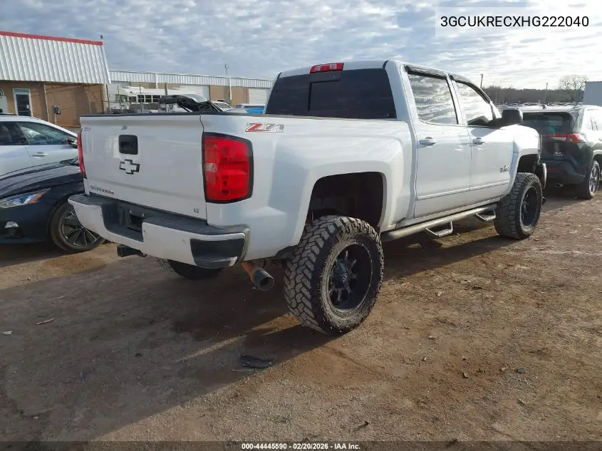 3GCUKRECXHG222040 2017 Chevrolet Silverado 1500 2Lt