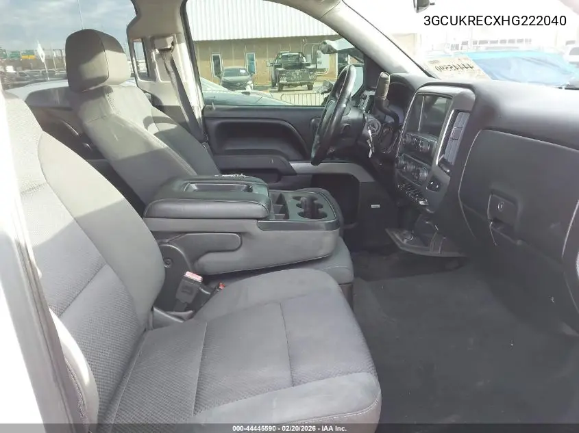 3GCUKRECXHG222040 2017 Chevrolet Silverado 1500 2Lt