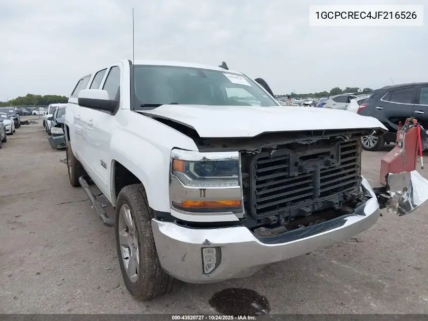 1GCPCREC4JF216526 2018 Chevrolet Silverado 1500 1Lt