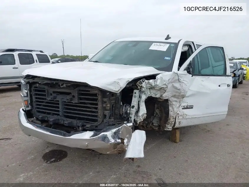 1GCPCREC4JF216526 2018 Chevrolet Silverado 1500 1Lt
