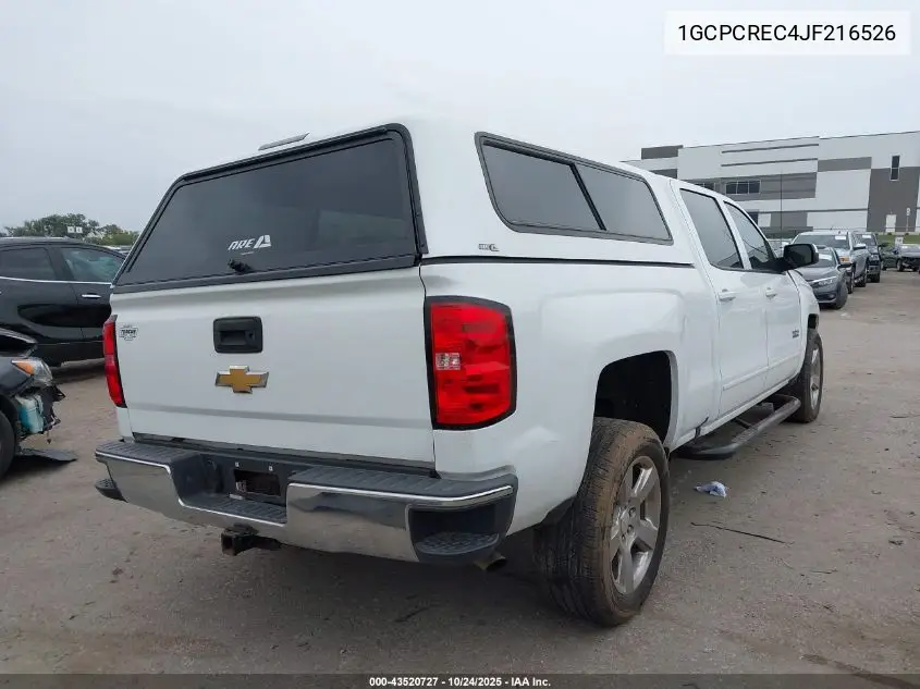 1GCPCREC4JF216526 2018 Chevrolet Silverado 1500 1Lt