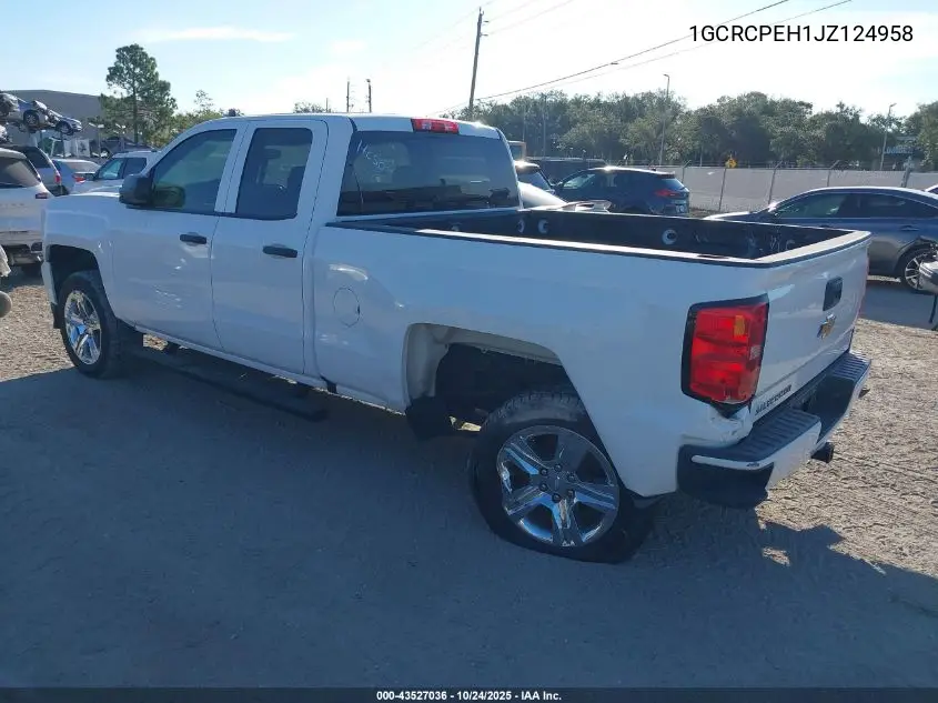 1GCRCPEH1JZ124958 2018 Chevrolet Silverado 1500 Custom