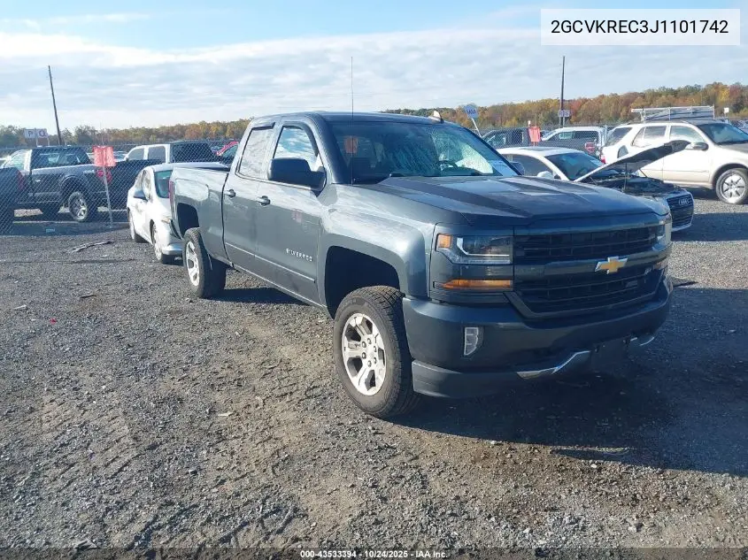 2GCVKREC3J1101742 2018 Chevrolet Silverado 1500 2Lt