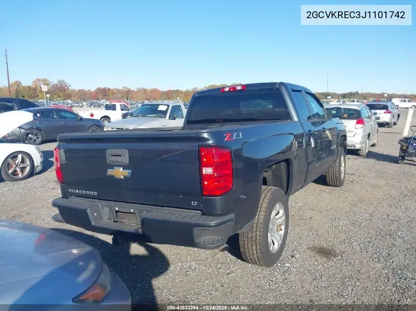 2GCVKREC3J1101742 2018 Chevrolet Silverado 1500 2Lt