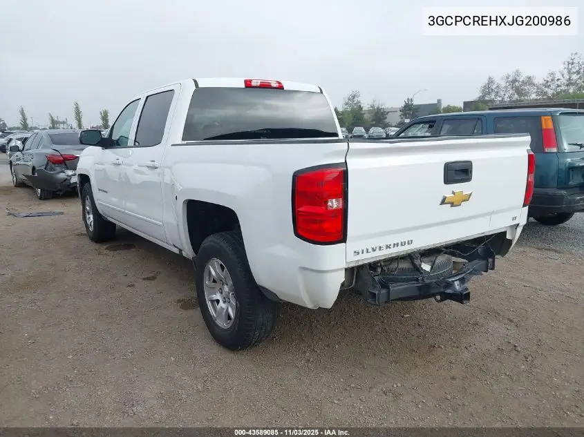 3GCPCREHXJG200986 2018 Chevrolet Silverado 1500 1Lt