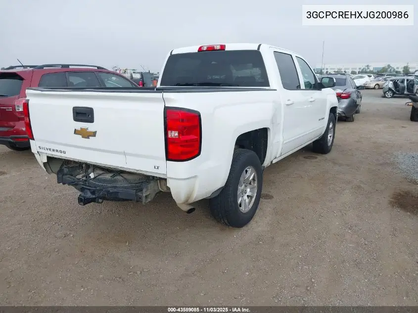 3GCPCREHXJG200986 2018 Chevrolet Silverado 1500 1Lt