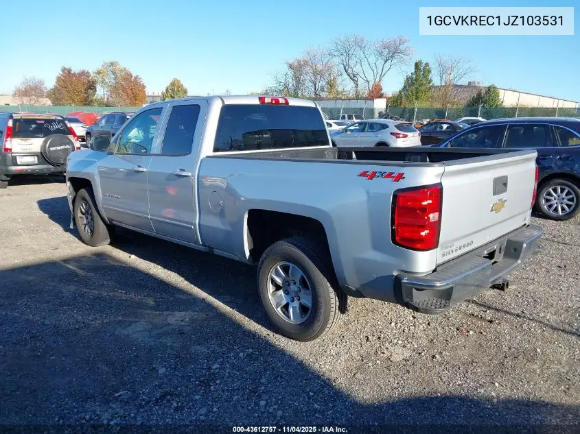 1GCVKREC1JZ103531 2018 Chevrolet Silverado 1500 1Lt