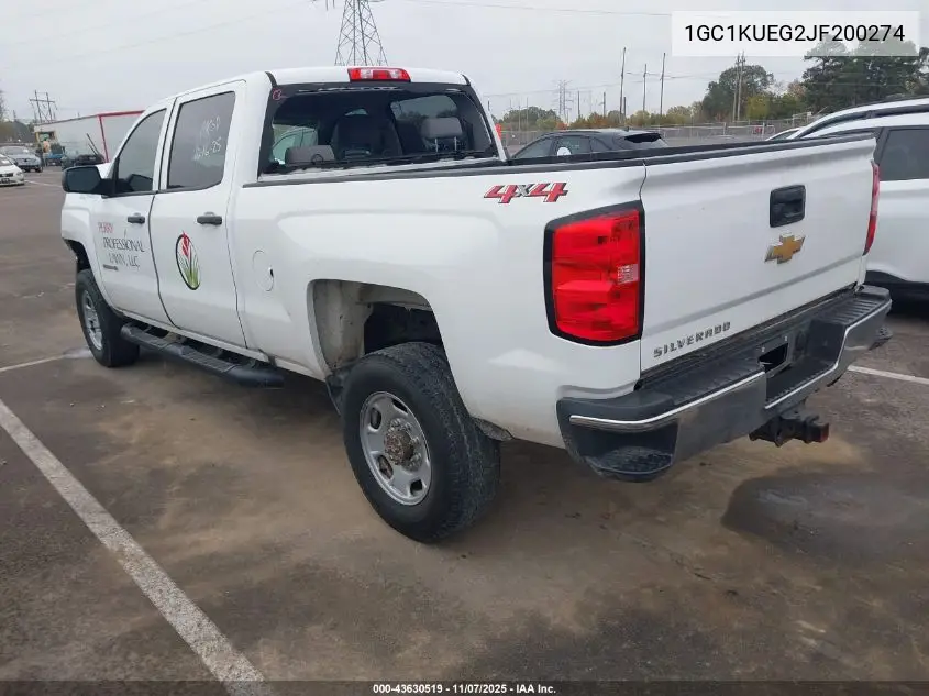 1GC1KUEG2JF200274 2018 Chevrolet Silverado 2500Hd Wt