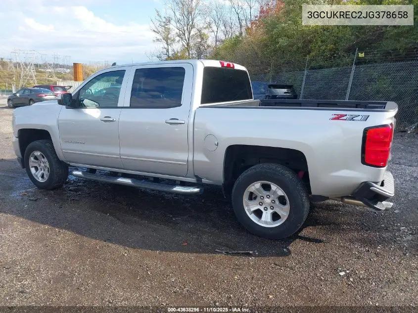 3GCUKREC2JG378658 2018 Chevrolet Silverado 1500 2Lt