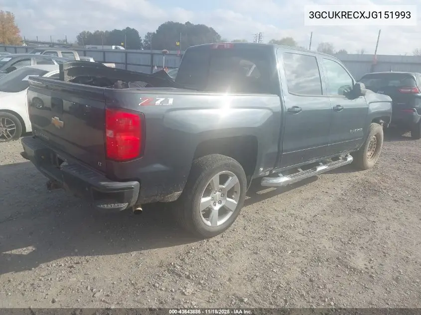 3GCUKRECXJG151993 2018 Chevrolet Silverado 1500 2Lt