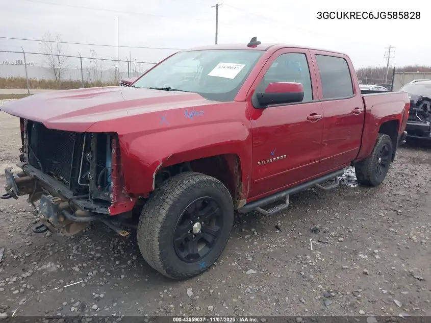 3GCUKREC6JG585828 2018 Chevrolet Silverado 1500 2Lt
