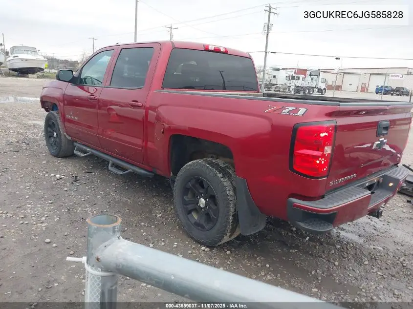 3GCUKREC6JG585828 2018 Chevrolet Silverado 1500 2Lt