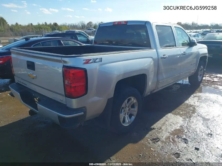 3GCUKREC6JG599258 2018 Chevrolet Silverado 1500 2Lt
