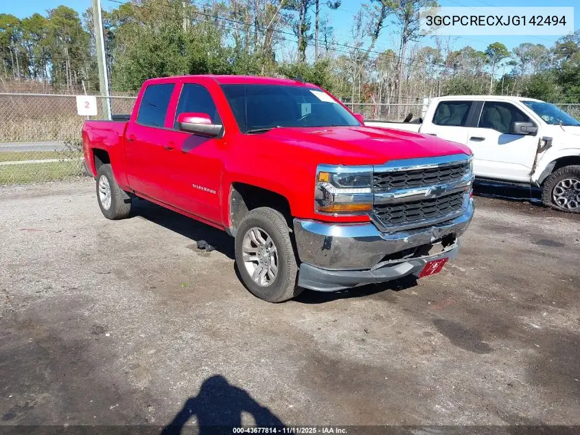 3GCPCRECXJG142494 2018 Chevrolet Silverado 1500 1Lt