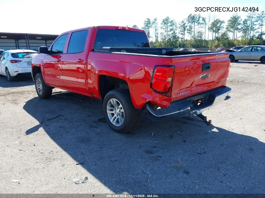 3GCPCRECXJG142494 2018 Chevrolet Silverado 1500 1Lt