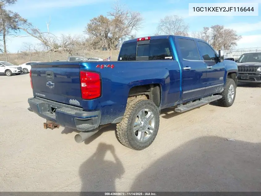 1GC1KXEY2JF116644 2018 Chevrolet Silverado 2500Hd High Country