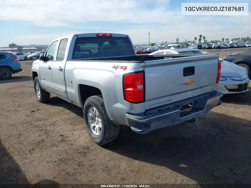 1GCVKREC0JZ187681 2018 Chevrolet Silverado 1500 1Lt