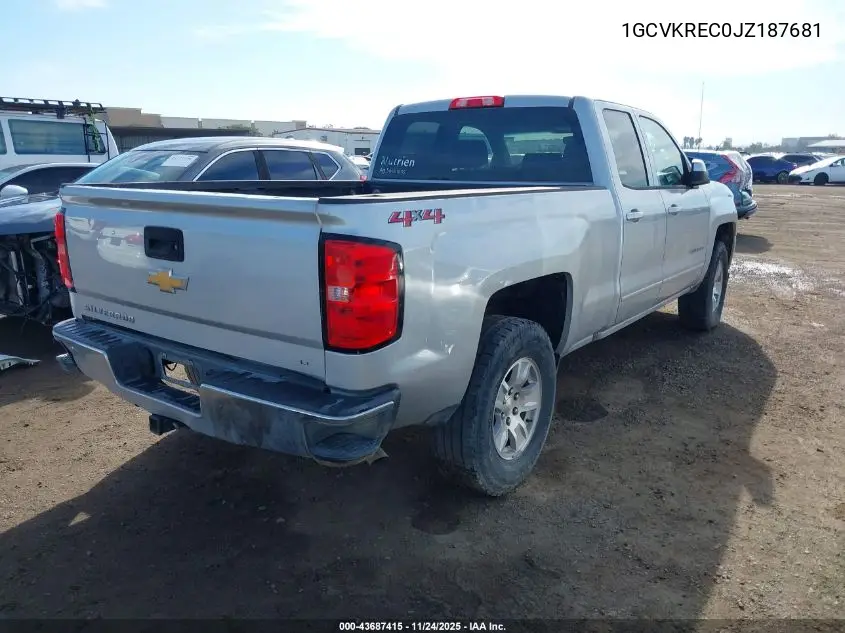 1GCVKREC0JZ187681 2018 Chevrolet Silverado 1500 1Lt