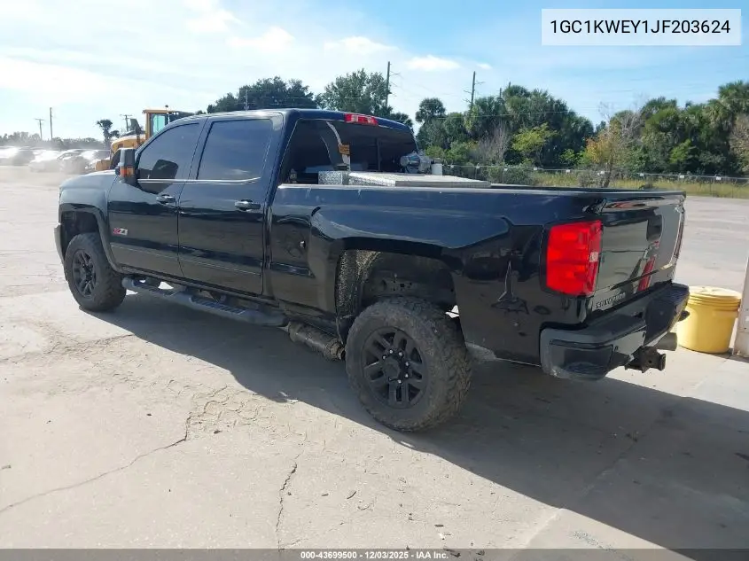 1GC1KWEY1JF203624 2018 Chevrolet Silverado 2500Hd Ltz