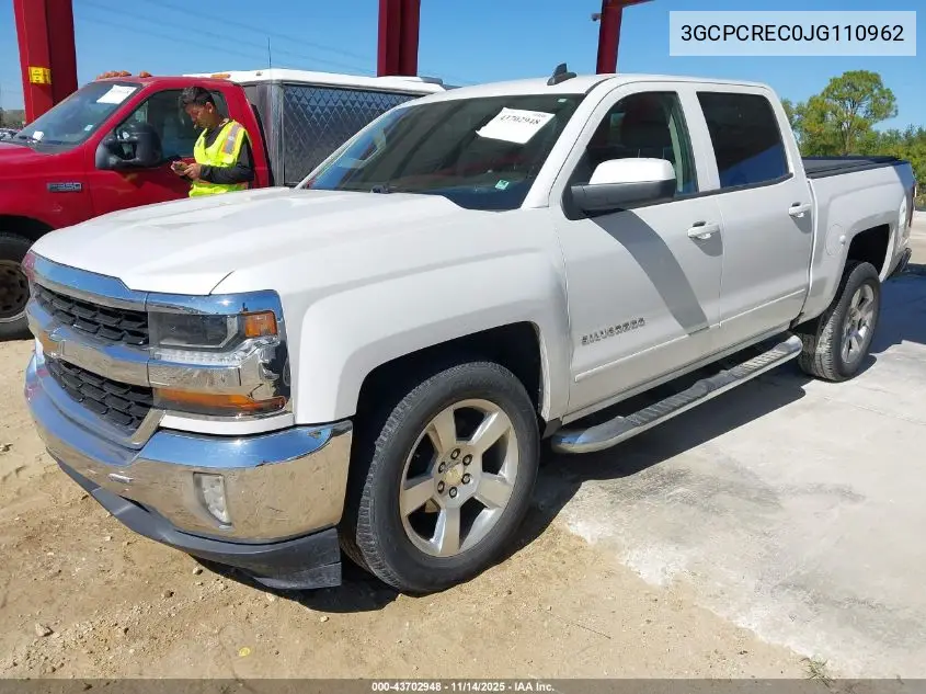 3GCPCREC0JG110962 2018 Chevrolet Silverado 1500 1Lt