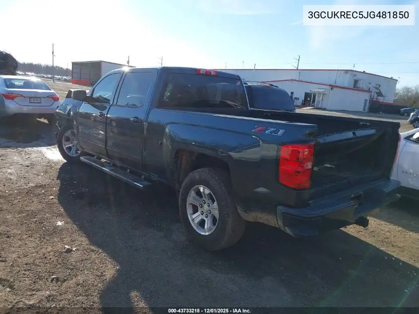 3GCUKREC5JG481850 2018 Chevrolet Silverado 1500 2Lt