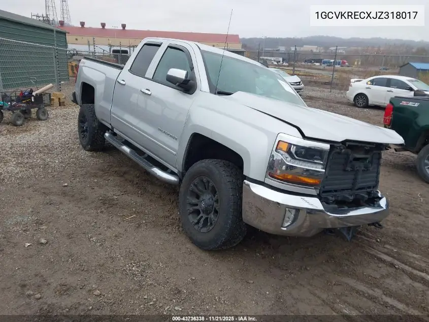 1GCVKRECXJZ318017 2018 Chevrolet Silverado 1500 1Lt