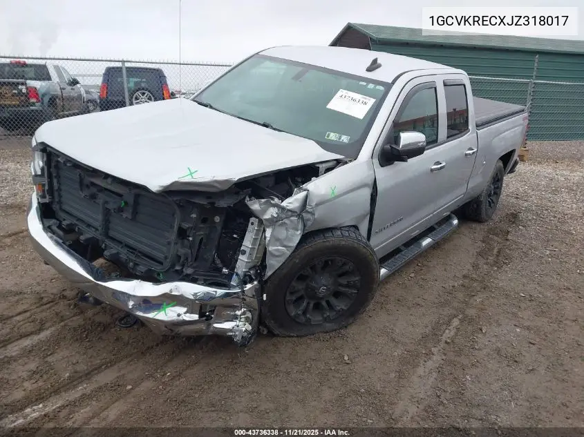 1GCVKRECXJZ318017 2018 Chevrolet Silverado 1500 1Lt