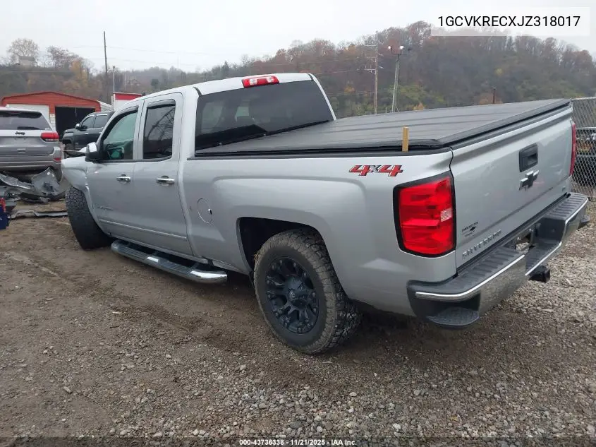 1GCVKRECXJZ318017 2018 Chevrolet Silverado 1500 1Lt