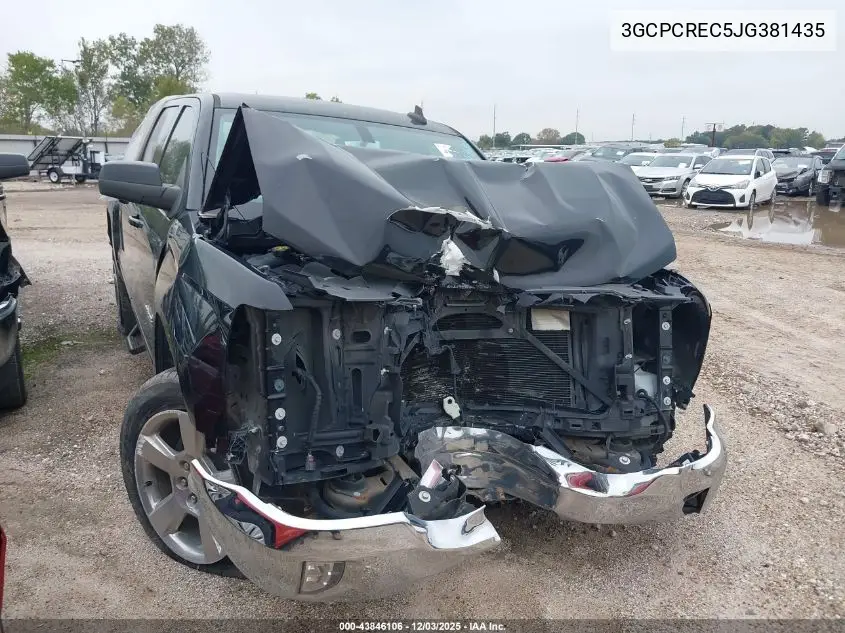 3GCPCREC5JG381435 2018 Chevrolet Silverado 1500 1Lt