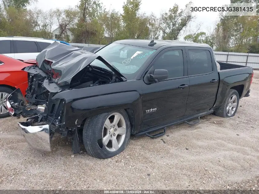 3GCPCREC5JG381435 2018 Chevrolet Silverado 1500 1Lt