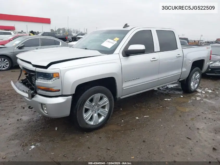 3GCUKREC5JG522509 2018 Chevrolet Silverado 1500 2Lt