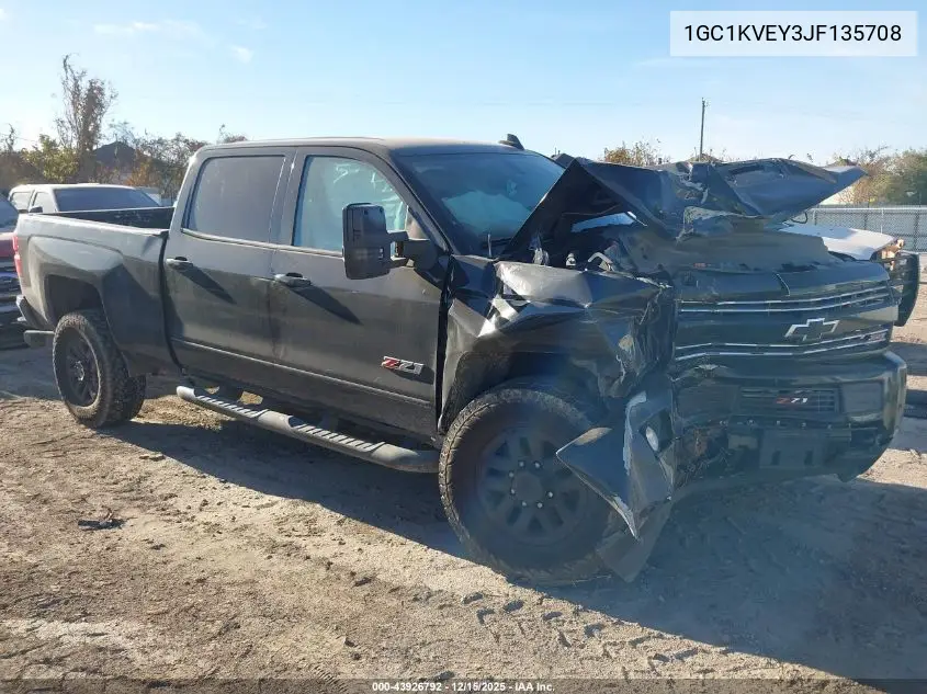1GC1KVEY3JF135708 2018 Chevrolet Silverado 2500Hd Lt