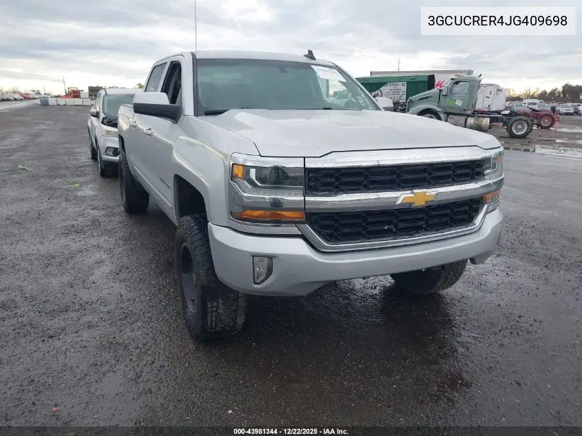 3GCUCRER4JG409698 2018 Chevrolet Silverado 1500 1Lt