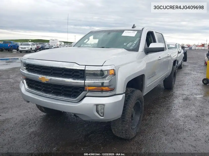 3GCUCRER4JG409698 2018 Chevrolet Silverado 1500 1Lt