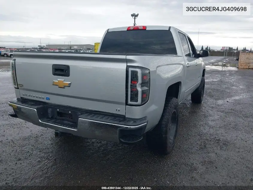 3GCUCRER4JG409698 2018 Chevrolet Silverado 1500 1Lt