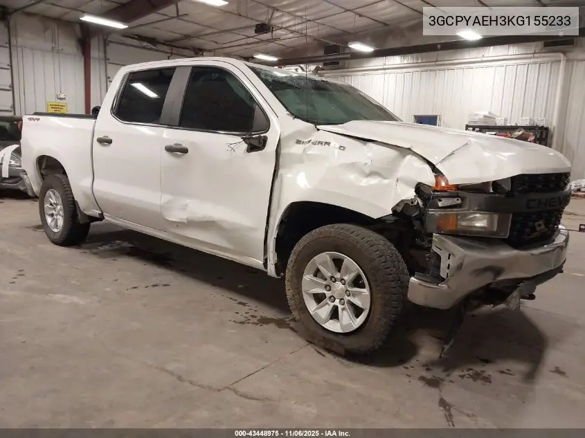 3GCPYAEH3KG155233 2019 Chevrolet Silverado 1500 Work Truck