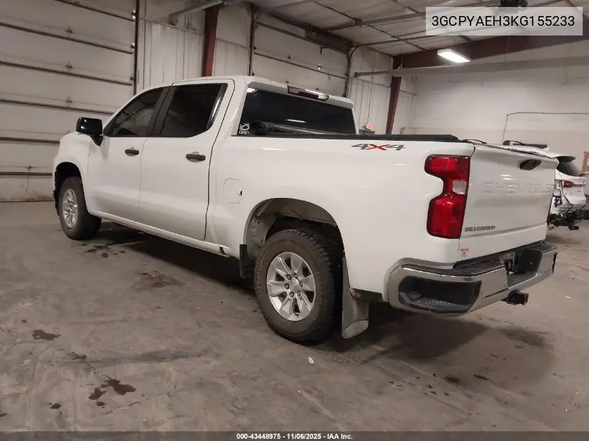 3GCPYAEH3KG155233 2019 Chevrolet Silverado 1500 Work Truck