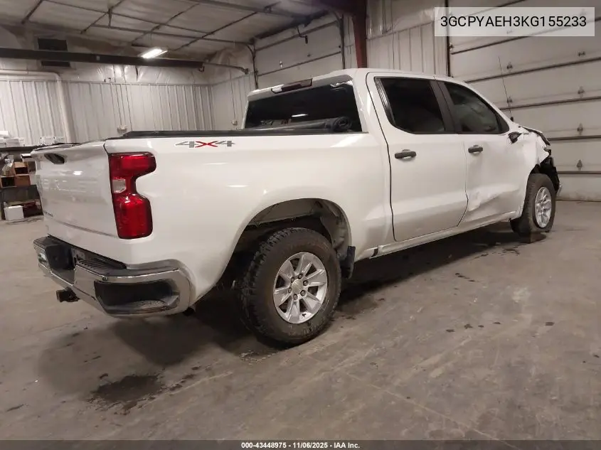 3GCPYAEH3KG155233 2019 Chevrolet Silverado 1500 Work Truck