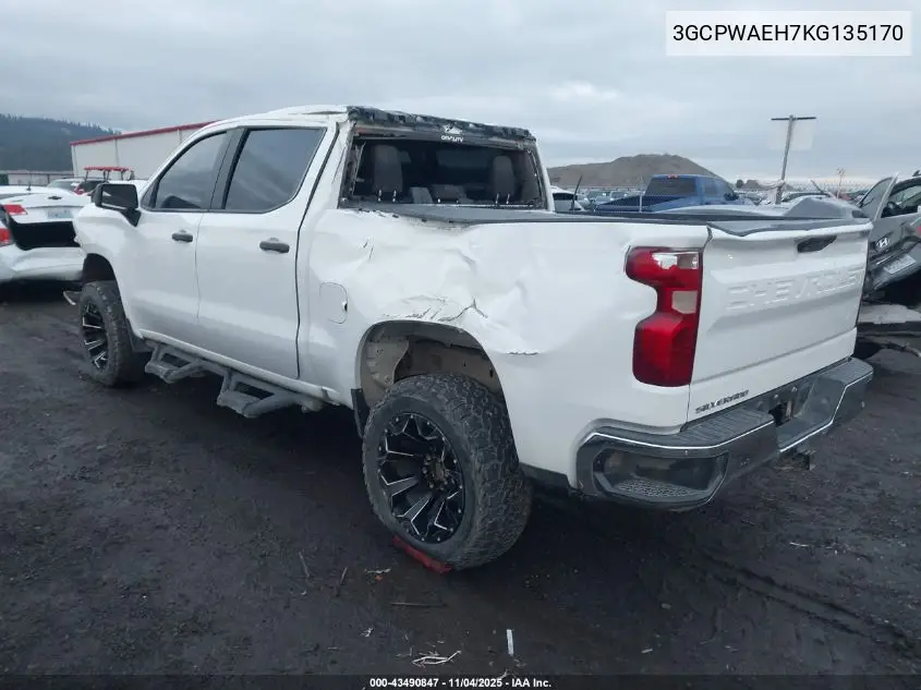 3GCPWAEH7KG135170 2019 Chevrolet Silverado 1500 Work Truck