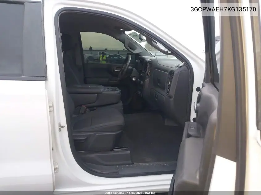 3GCPWAEH7KG135170 2019 Chevrolet Silverado 1500 Work Truck
