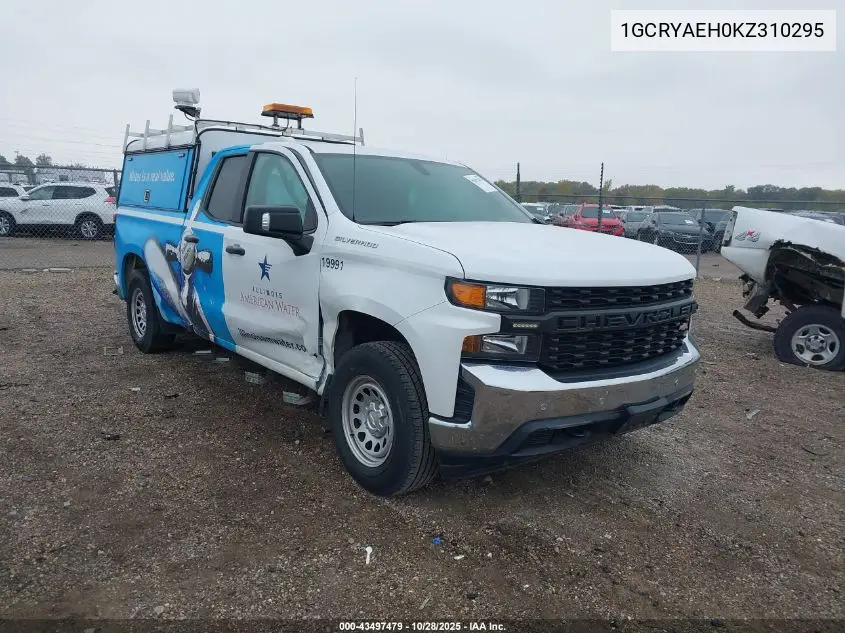 1GCRYAEH0KZ310295 2019 Chevrolet Silverado 1500 Work Truck