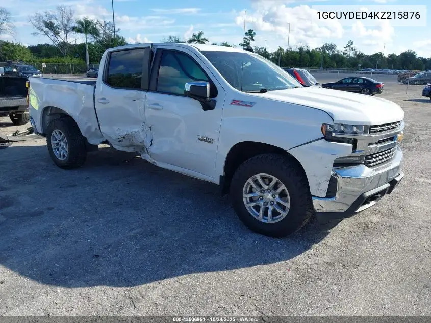 1GCUYDED4KZ215876 2019 Chevrolet Silverado 1500 Lt