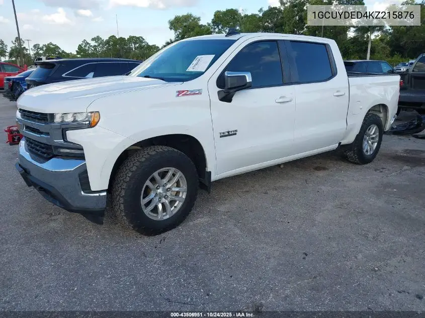 1GCUYDED4KZ215876 2019 Chevrolet Silverado 1500 Lt
